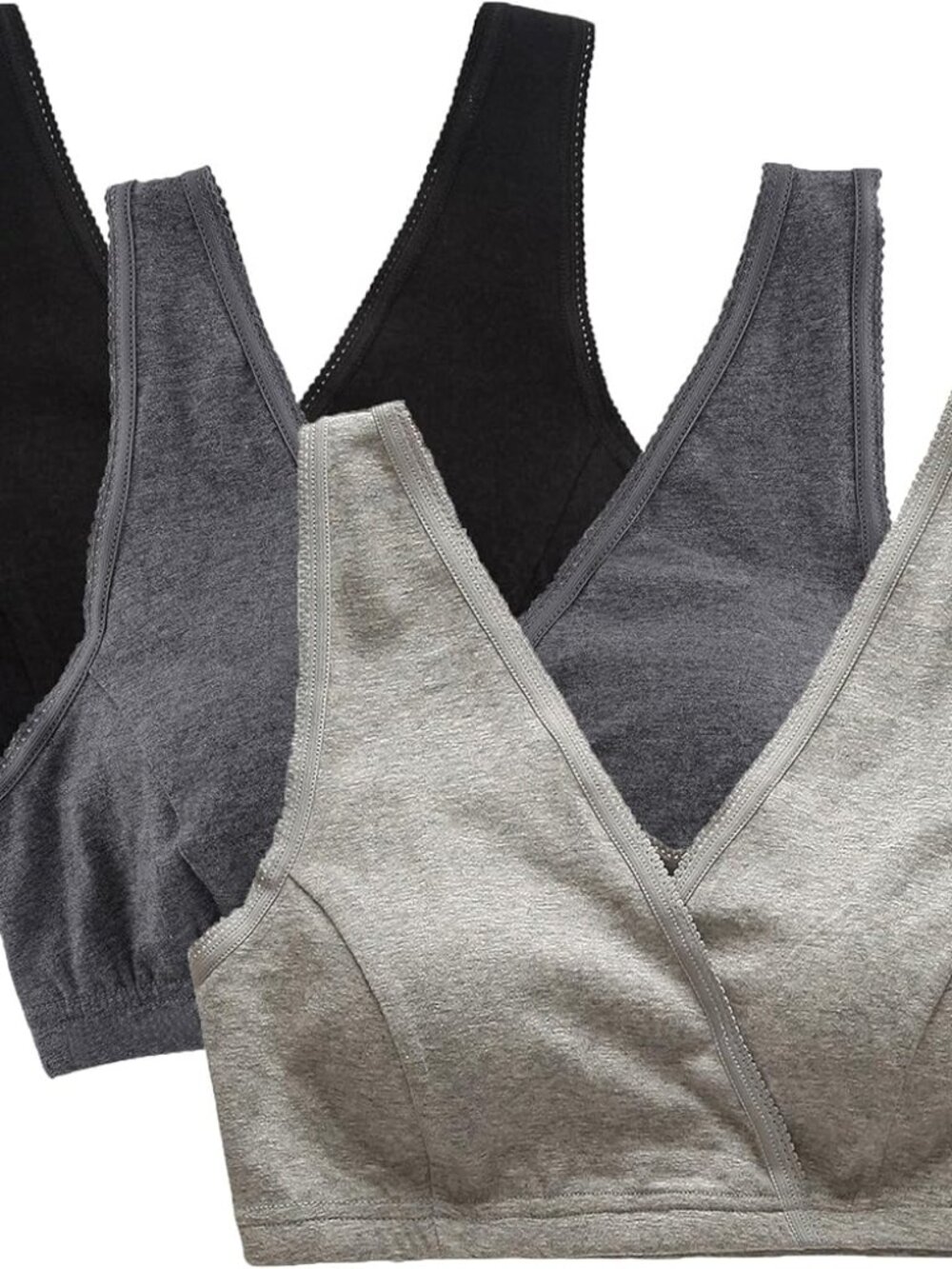 CAKYE 3 Pack Maternity Nursing Sleep Cotton Bralette